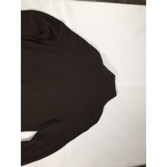 NWT Lauren Ralph Lauren Large Brown Waffle Knit Cowl Neck Button Sweater - Picture 8 of 9